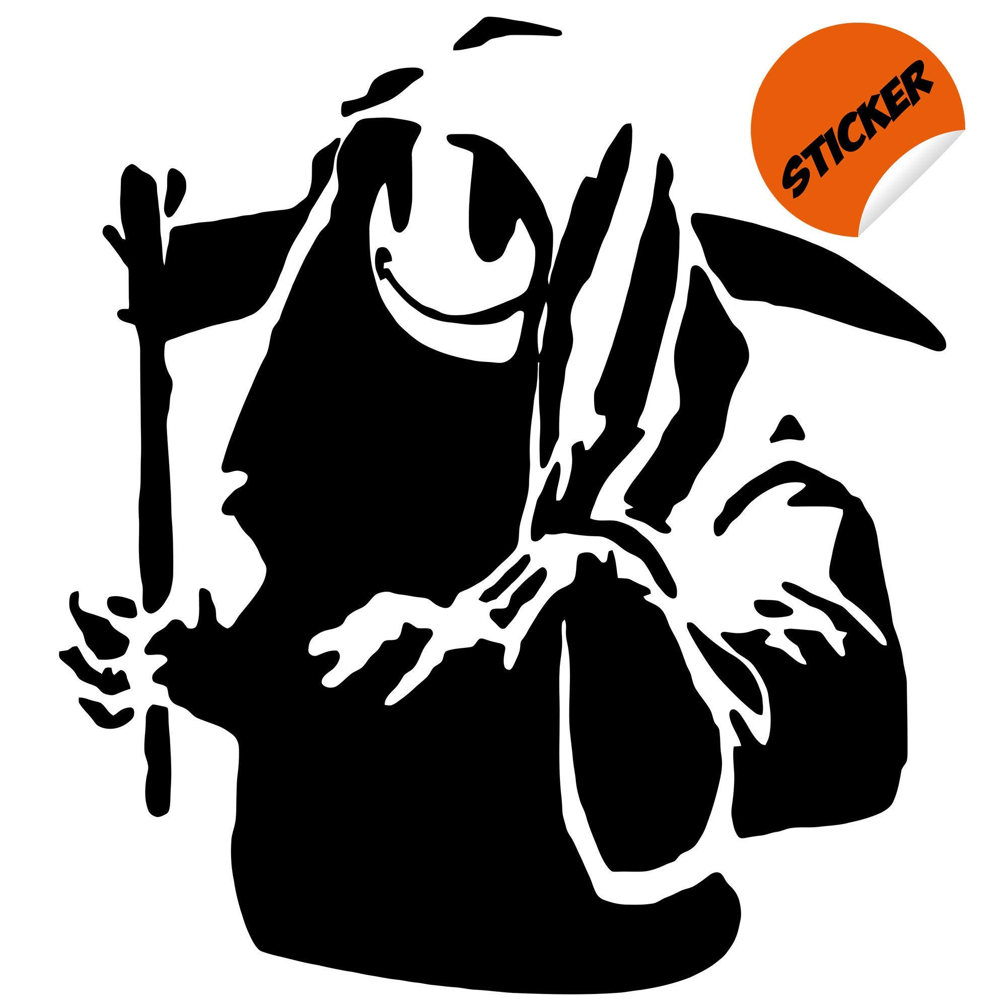 Amazon.com: Banksy Happy Face Death Sticker - Smiley Emoji Smile